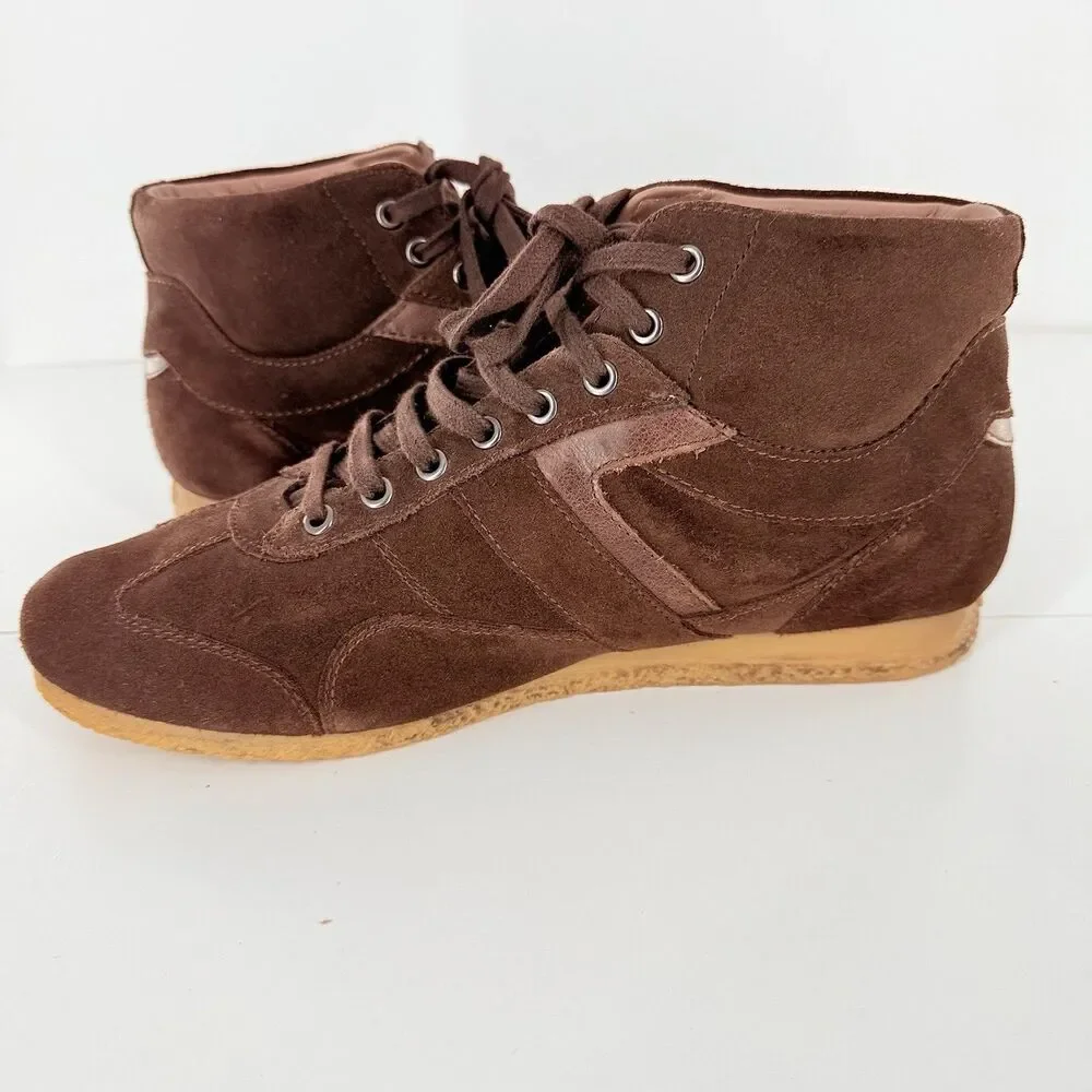 GEOX Men's leather suede sneaker boots 12 US, 45 EUR